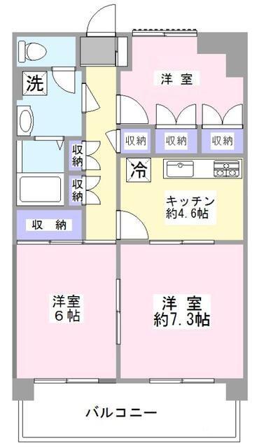スエタケビル(3DK/3階)の間取り写真