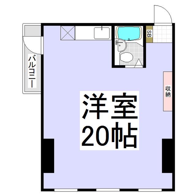 プレジデント七瀬ビル(ワンルーム/2階)の間取り写真