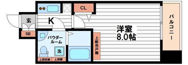 SERENITE北浜(1K/14階)の間取り写真