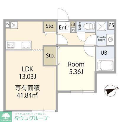 エテルノヴァローレ川越(1LDK/1階)の間取り写真