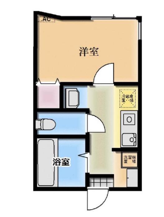 BIRTH平和台(1K/1階)の間取り写真