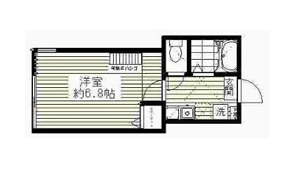 CLOUDNINE2(1K/2階)の間取り写真