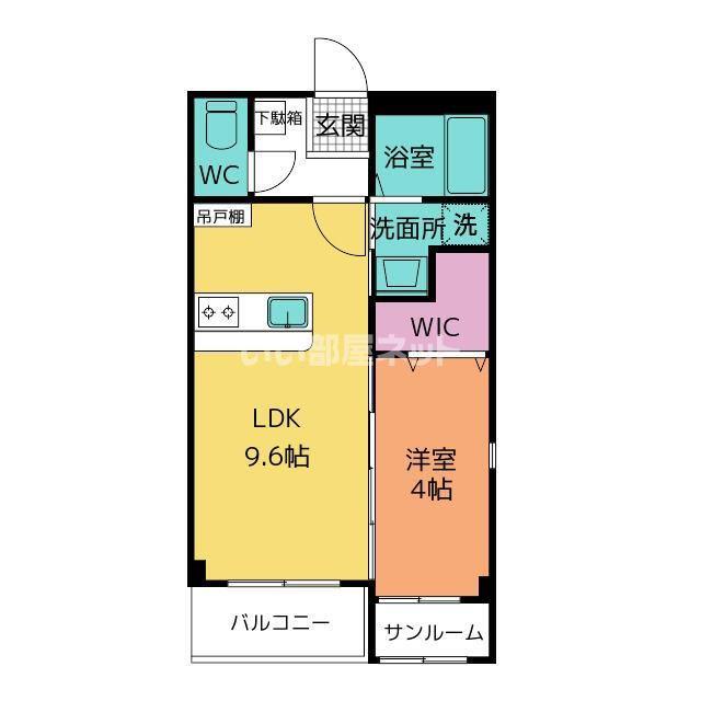コンフォール(1LDK/2階)の間取り写真