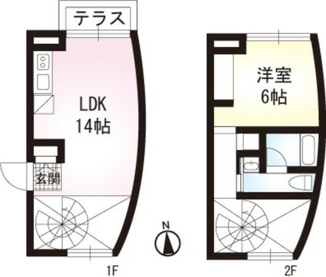 アルティス(1LDK/1階)の間取り写真