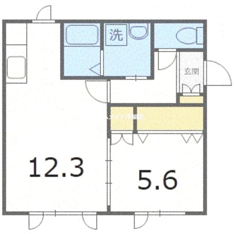EPIC12(1LDK/1階)の間取り写真