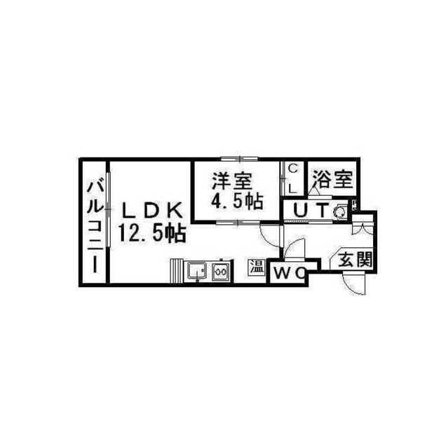 プランドール(1LDK/2階)の間取り写真