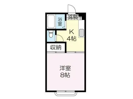 パークヒルズ国見(1K/1階)の間取り写真