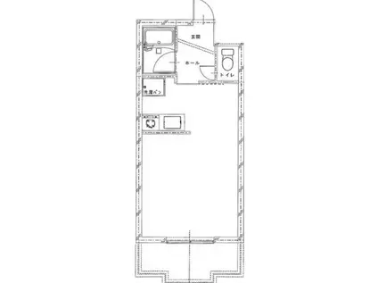 アイビス小絹A(1K/1階)の間取り写真