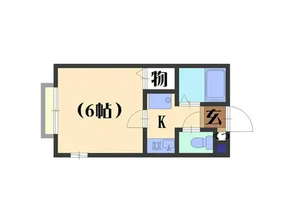 ハイツエクセレンスI(1K/2階)の間取り写真