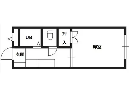 グラン・ドムール(1K/2階)の間取り写真