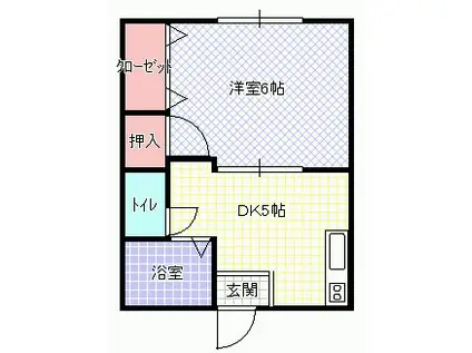 コーポ南野(1DK/2階)の間取り写真