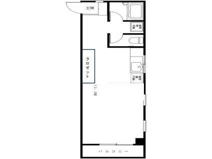 タイムズスクエア(1DK/3階)の間取り写真