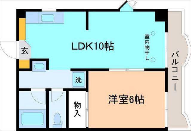 ドームかすみホーム2(1LDK/2階)の間取り写真