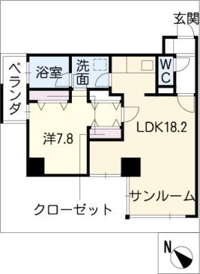 LINDA(1LDK/11階)の間取り写真