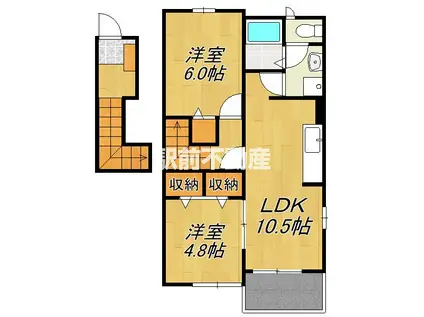 アルビラージュ(2LDK/2階)の間取り写真