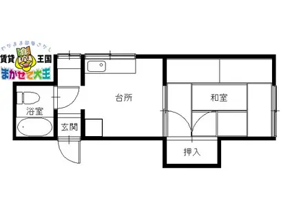 吉田ビル(1K/5階)の間取り写真