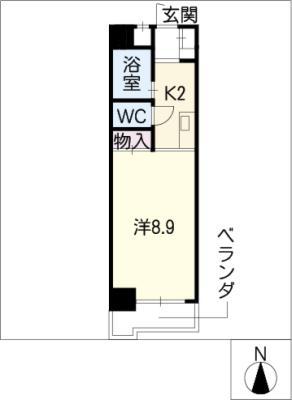 シティピア伝馬町(1K/6階)の間取り写真