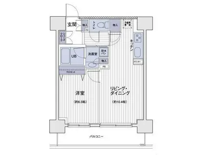 エスティメゾン大島(1LDK/14階)の間取り写真