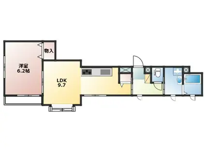 パークTAKASHO(1LDK/1階)の間取り写真