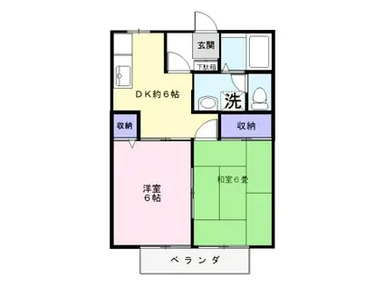 住友ハイツ小手指(2DK/2階)の間取り写真