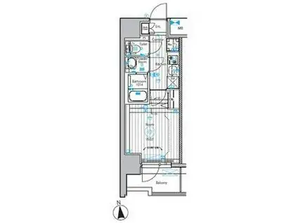 メイクスアート上前津VI(1K/11階)の間取り写真
