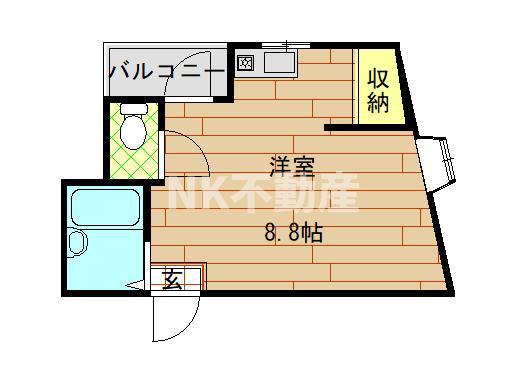 メゾン松村(ワンルーム/3階)の間取り写真