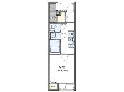 フィオーレ(1K/1階)の間取り写真
