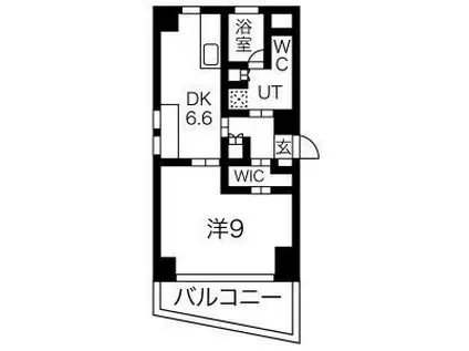 キャストビル泉(1DK/6階)の間取り写真