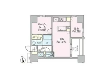 ザ・レジデンス三ノ輪(1SLDK/10階)の間取り写真