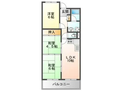 第5スエヒロハイツ(3LDK/3階)の間取り写真