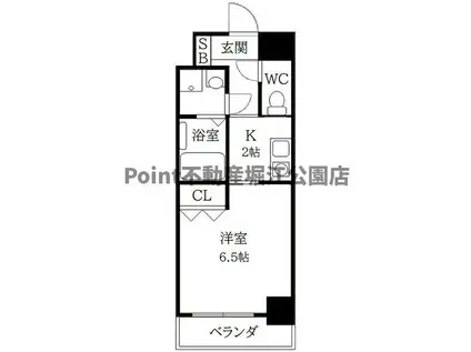 I CUBE深江橋(1K/6階)の間取り写真