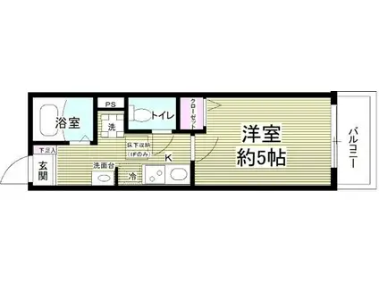 ラフィーヌ雅(1K/1階)の間取り写真