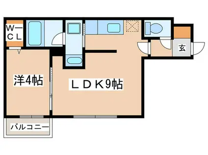 CLOUD LORE宮の森(1LDK/4階)の間取り写真