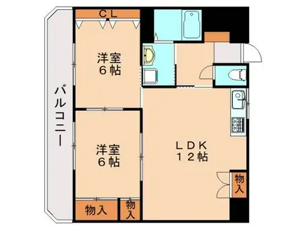 ロイヤルハイツ鷹の巣(2LDK/3階)の間取り写真