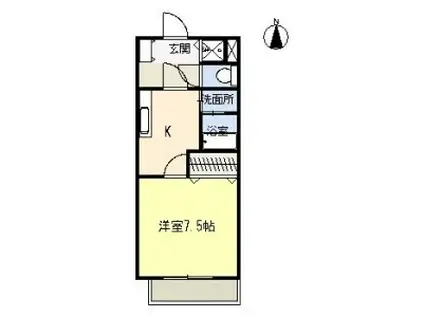 サンシティ栄生(1K/7階)の間取り写真