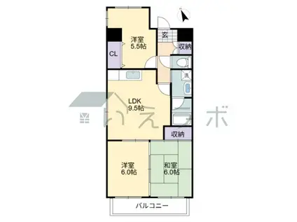 アバンギャルド北本町(3LDK/7階)の間取り写真