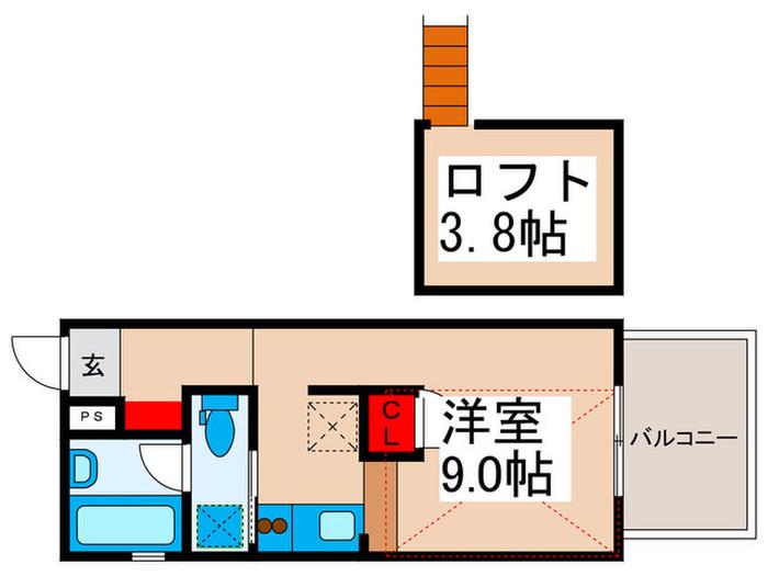 AQUILA URAYASU UNO(ワンルーム/4階)の間取り写真