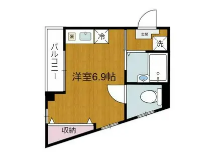 ヒューマンプラザ(ワンルーム/3階)の間取り写真