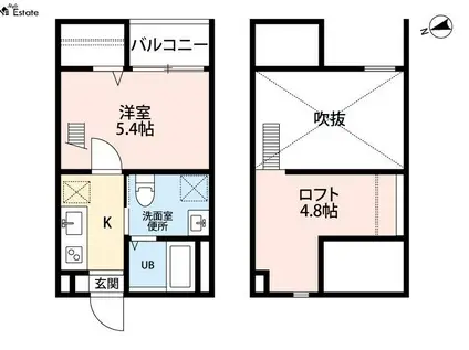 PLAGE(1SK/1階)の間取り写真