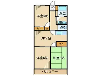 アーバンライフ(3DK/1階)の間取り写真