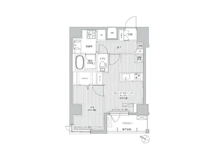 CASA KEITO (1LDK/9階)の間取り写真