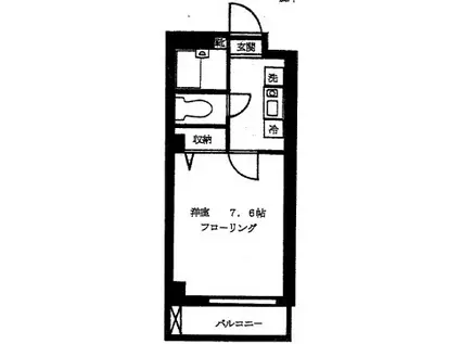 高円寺GARDE(ワンルーム/3階)の間取り写真