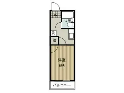 オレンジハウス(1K/2階)の間取り写真