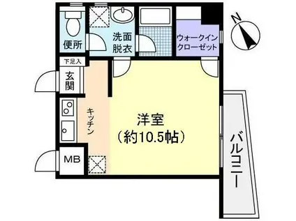 トゥレスエストレア(ワンルーム/4階)の間取り写真