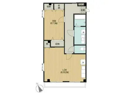 RR HIRANO(1LDK/3階)の間取り写真