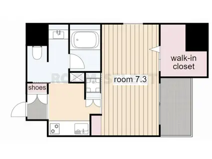アビタシオン今池パルク(1K/10階)の間取り写真
