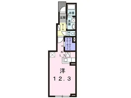 マーベラス レジデンス(ワンルーム/1階)の間取り写真