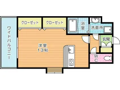 ウィークス・ステラ(ワンルーム/5階)の間取り写真