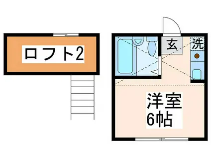 アーバンスクエア江古田(ワンルーム/2階)の間取り写真