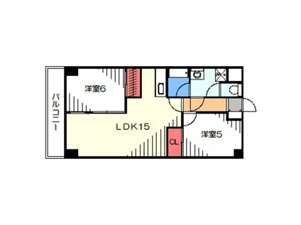 レジデンス蔵前(2LDK/3階)の間取り写真